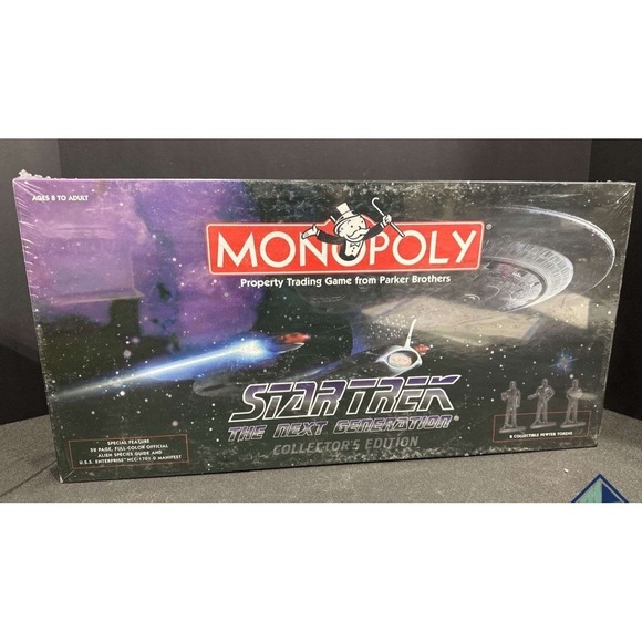 Vintage Monopoly Star Trek The Next Generation Collector's Edition 1998 Sealed